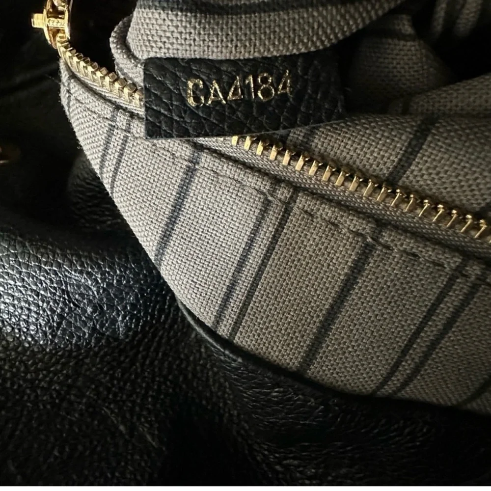 Louis Vuitton Black Embossed Hobo Bag